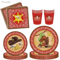 ☍✣ஐ Western Cowboy Birthday Party Decors Racing Horse Paper Plate Cup Napkin Wild West Birthday Party Disposable Tableware Suppliesl