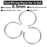 ✗ 10Pcs Wire Diameter φ0.5mm SUS304 Stainless Steel Round Wire Non-standard Snap Rings for Hole Retainer Circlips for Shaft