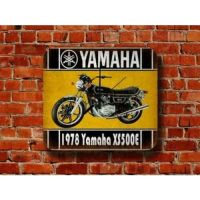 Décor tin sign spot stocks Motorcycle 1978 XS500 Metal Vintage Wall Clock，size：20X 30cm