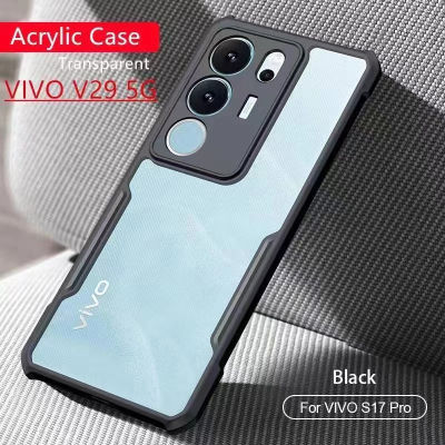 ส่งจากไทย CASE Vivo V29 5G เคสใสขอบสี Vivo V 29 เคสกันกระแทก เคสหลังใส  วีโว่  วี29 5G ขอบสีหลังใส ตรงรุ่น เคสโทรศัพท์ Shockproof ขอบนิ่มหลังแข็ง เคสPC+TPU