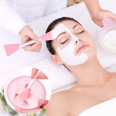 Professional Soft Silicone Facial Brush DIY Mixing Skin Care Beauty Makeup Brushes for Women Girls Facial Brush Brush Bar flat brush Mixing Makeup Brush Applicator Tool Skin Care Makeup Tool BEAUTYSECRET
