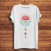 Buddhism Lotus Tshirt Men White T Shirt Tee