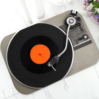 Novelty Vinyl Record Player Welcome Door Mat R Vintage DJ Turntable Doormat Rug Car Floor Entry Music Lover Home Decor.