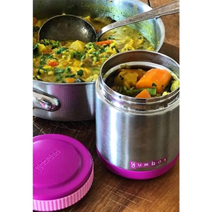 Yumbox Zuppa - Wide Mouth Thermal Food Jar 14 oz. (1.75 Cups) with A Removable Utensil Band - Triple Insulated Stainless Steel