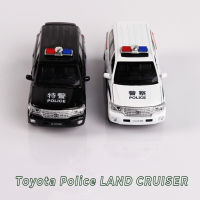 1:32 TOYOTA LAND CRUISER PRADO โลหะผสมตำรวจโลหะรถรุ่นดึงกลับสำหรับเด็กวันเกิดของขวัญของเล่น A171