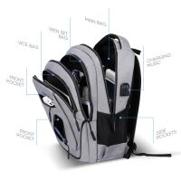 15.6 17.3 Inch Laptop Backpack USB Charging Computer SchoolBag Business Bag Waterproof Rucksack College Daypack Mochila Bags