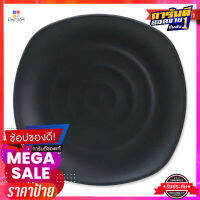 เอโร่ จานเหลี่ยมมุมมน 10.5 นิ้ว สีดำaro Square Plate 10.5" #Black