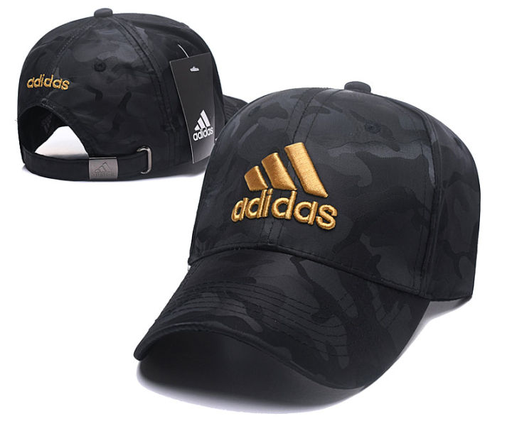 หมวกสีพื้น (สีดำ) Hot Adidasหมวกหมวกแก็ปOriginal Adjustable Embroidery baseball cap Men Women Unisex Sun Cap Hip Hop Snapback Hat