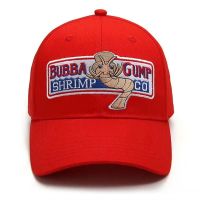 FUGUI งานปัก หมวก Forrest Gump หมวก Snapback ปรับได้ปรับได้ หมวกกุ้ง Bubba Gump ผลิตภัณฑ์ภาพยนตร์ กันแดดป้องกันแสงแดด หมวกเบสบอล Gump ชุดคอสเพลย์