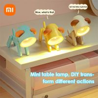 Xiaomi Kawaii LED Night Light Mini Cute Pet Light Gift Cartoon Dog Deer Folding Table Lamp Kids Room Bedroom Living Room Decor Night Lights
