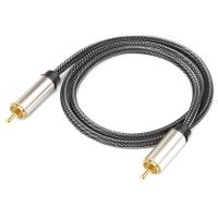 สายโคแอกเชียลดิจิตอล24K ตัวเชื่อมชุบทอง S /Pdif RCA ตัวผู้ไป RCA ตัวผู้ RCA ตัวผู้สำหรับโฮมเธียเตอร์ HDTV ซับวูฟเฟอร์