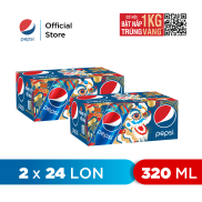 HCM - FREESHIP Combo 2 Thùng 24 Lon Pepsi 320ml lon