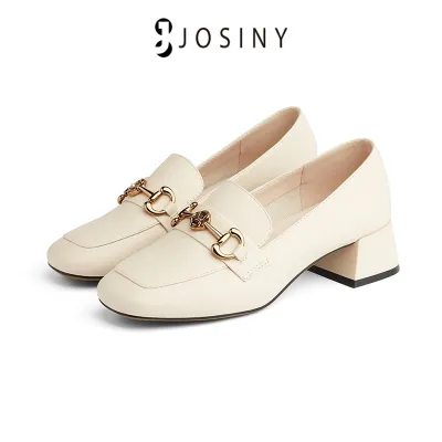 ♙✎✳ JOSINY รองเท้าโลฟเฟอร์ ส้นกลาง หัวแหลม สําหรับผู้หญิง