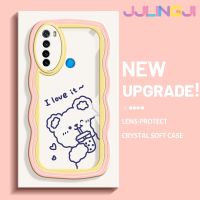 Jjlingji เคสสำหรับ Xiaomi Redmi Note 8 2021 Note 8T เคสแฟชั่นลายหมีสีสันสดใสมาคารอนคลื่นเคสมือถือกันกระแทกแบบใสนิ่มเคสโปร่งใสลายกล้องถ่ายรูปสุดสร้างสรรค์ฝาปิดป้องกันซิลิกาเจล