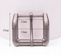 54x47 MM (INNER 35 MM) Quality Antiqued Silver Single Prong Roller Belt Buckle Replacement Fits Leather Belt Strap