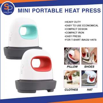 Mini Heat Press Machine T-Shirt Printing Easy Heating Transfer Press Iron  Machines for Clothes Bags Hats Pads Blanket Leather Portable HTV Vinly  Projects DIY Home Business 