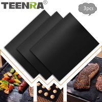 TEENRA 40x33 cm Reusable Coating Baking Mat Heat-resistant BBQ Grill Mat Non-stick Coating Mat For Oven Baking Sheet BBQ Tools