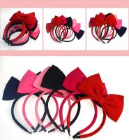 【YF】 Snow White Red Hair Bows Headband Hairband Girls Fabric Headwear Kids Accessories Christmas Party Cloth Band