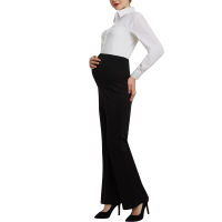 Pregnancy Office Pants Elastic Waist Maternity Black Work Trousers For Pregnant Women Formal Business Wear Clothes