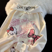 Chic Clothing เสื้อฮู้ด เสื้อแขนยาวอบอุ่น หลวมและสบาย ทันสมัย ทันสมัย ชิค แฟชั่น WWY2392S7A 38Z230921