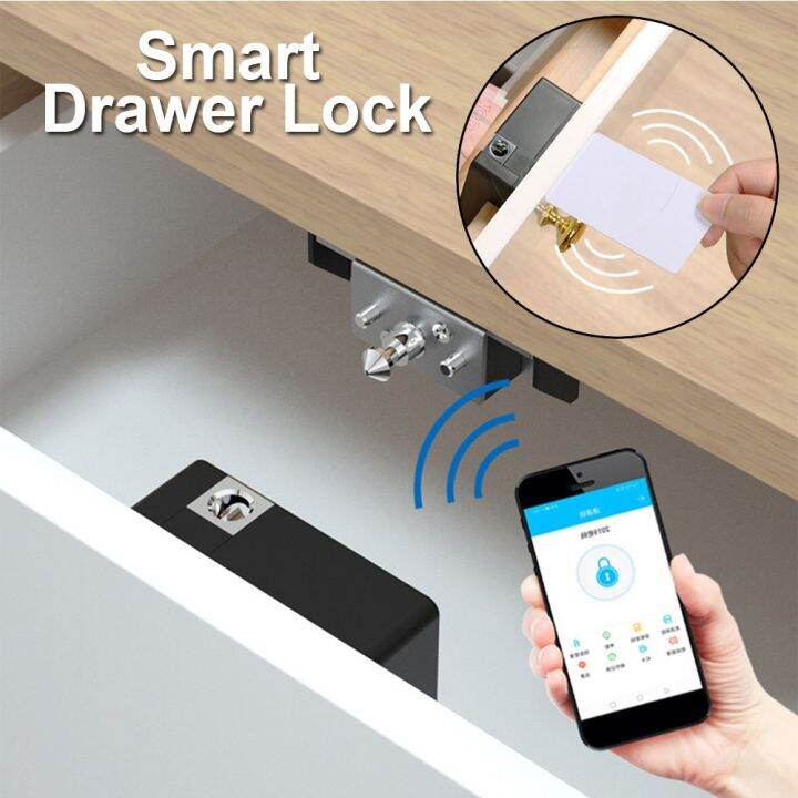 T8 Keyless Invisible Smart Drawer Lock Intelligent Ic Card Ttlock App