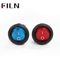 FLIN KCD4 12V 5A red blue yellow green mini round toggle switch on-off power rocker switch