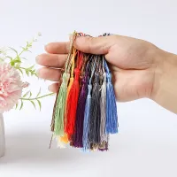 【YF】▬✻☬  3/10/30Pcs 80mm Hanging Rope Silk Tassel Fringe UV Resin Mold Chain Earring Hooks Pendant Jewelry Making Accessories