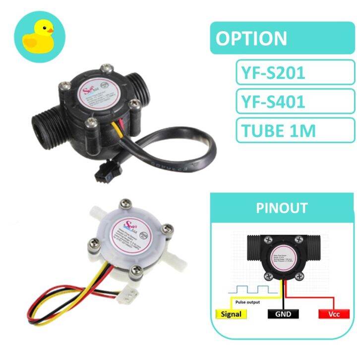 YFS201 / YFS401 Water Flow Speed Sensor Lazada