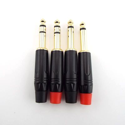 ；【‘； 2 Pole Mono / 3 Pole Stereo Jack 6.35Mm Connector -Plated 6.5MM 1/4 Inch Plug Audio Microphone Cable Connector