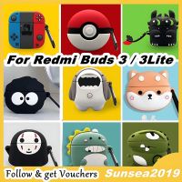 Case สําหรับ Xiaomi Redmi Buds 3 Lite เคส Wireless หูฟัง ฝาครอบป้องกัน, เคสอนิเมะการ์ตูนกันชน