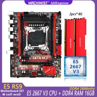 เครื่อง X99ชุดวงจรหลัก LGA 2011-3ชุด Xeon E5 2667 V3เครื่องประมวลผลซีพียู2X8 = 16GB DDR4 RAM 2666Mhz เมมโมรี่ไดรฟ์ SSD NVME RS9 M.2