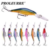 【lz】❀❐  Artificial Laser Fishing Lure Afundando Wobblers Minnow Fish Hook Crankbaits Isca dura Bass Swimbait Tackle 95 centímetros 75g 1Pc