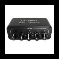 5CH Audio Distributor Stereo Audio Mixer 1 Input 5 Output RCA Splitter for Power Amplifier Active Audio