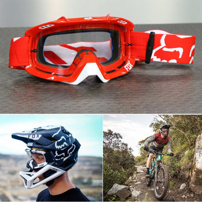 FOX ใหม่กีฬาความปลอดภัยแว่นตาหมวกกันน็อควิบากแว่นตาผู้ใหญ่ผู้ชายผู้หญิงแว่นกันแดด Windproof ป้องกันรังสียูวี MX รถ ATV MTB ปิดถนนจักรยานแว่นตา