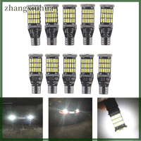 Zhangxiuhua หลอดไฟสีขาว45 SMD 4014 T15 W16W แอลอีดีถอยรถ Lampu Belakang 6000K จำนวน10ชิ้น