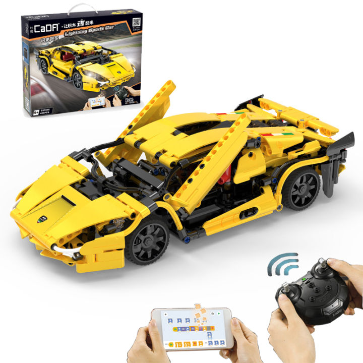 Đồ Chơi Lắp Ráp Kiểu LEGO TECHNIC Siêu Xe Thể Thao Lamborghini Lightning  C51055 Điều Khiển Từ Xa RC Với 456 Mảnh Ghép 