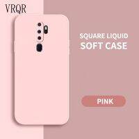 VRQR สแควร์ซิลิโคน Original OPPO A9 A5 2020 A3s A12E A53 A32 A33กล้องเต็มรูปแบบป้องกันเคสโทรศัพท์ปลอก