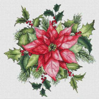 ZZ1702 DIY Homefun Cross Stitch Kit Packages Counted Cross-Stitching Kits New NOT PRINTED Cross stich Painting Christmas Wreath