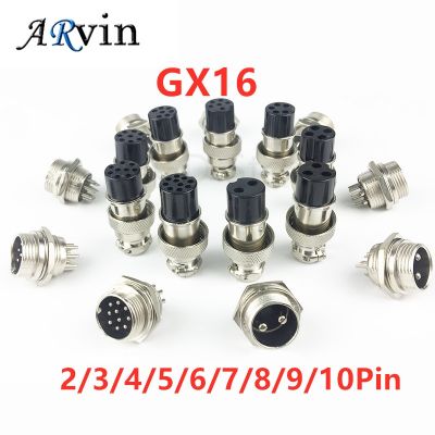1set GX16-2/3/4/5/6/7/8/9/10 Pin Male Female 16mm Wire M16 GX16 Circular Aviation Connector Socket Plug Metal