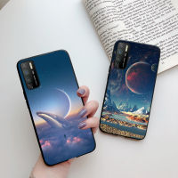 เคสโทรศัพท์สำหรับ Infinix Note 7 Lite,เคสสีดำ TPU ซิลิโคนเนื้อนิ่มพิมพ์ลายดวงดาวบนท้องฟ้าสำหรับ Infinix Note7 Lite 7 Lite X656ขนาด6.6นิ้ว