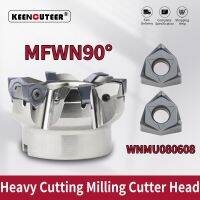 【DT】hot！ MFWN90 degree double-sided hexagonal plane re-cutting milling head rough machining WNMU080608 fast insert