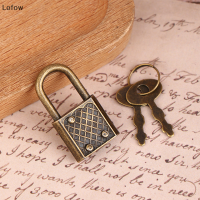 LF Wholesale✨Flash Sale ✨ MINI Retro padlock สำหรับ Notepad ไดอารี่กล่องสัมภาระขนาดเล็กล็อคด้วยกุญแจสังกะสีอัลลอยด์กระเป๋าเดินทางตู้เก็บฮาร์ดแวร์ชุด