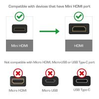 Xiao กล้องไปยังสายเคเบิลจอภาพทีวี Mini HDMI เข้ากันได้กับ HDMI เข้ากันได้กับ Canon PowerShot ELPH EOS Rebel