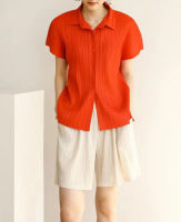 ร้อน, ร้อน★Miyake pleated summer large size loose t-shirt super fairy beauty fashion short-sleeved shirt top 8073