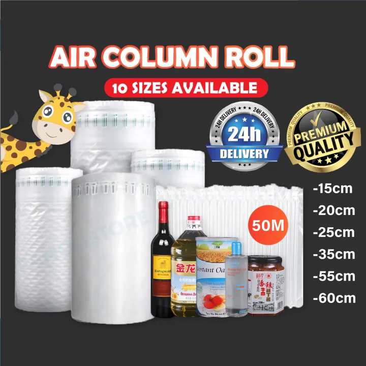 Famoustore 50m Inflatable Bubble Wrap Air Pillow Bubble Tube Column