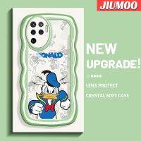 เคส JIUMOO สำหรับ OPPO A94 4G F19 Pro Reno 5F Reno 5 Lite Reno 5K ค้นหา X3 Lite เคสเป็ดโดนัลด์เส้นขอบคลื่นนุ่มแบบดั้งเดิมเคสโทรศัพท์ตัวปกป้องกล้องถ่ายรูปเลนส์คลุมทั้งหมดฝาหลังเคสนิ่ม