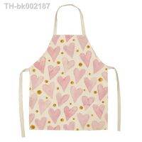 ❈♠ 1 Pcs Creative Geometric Cotton Linen Apron Woman Adult Kids Bibs Home Cooking Baking Coffee Shop Cleaning Aprons