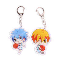 Kurokos บาสเกตบอลอะคริลิคพวงกุญแจพิมพ์ด้านข้างคู่กระเป๋าจี้ตกแต่ง Trinket