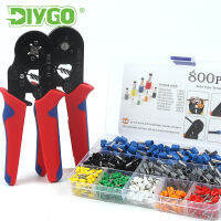 800PCS หลอด Ferrule CRIMP TERMINAL ต่างๆไฟฟ้า TUBULAR INSULATED Terminal ลวดขั้วต่อ CRIMPING ชุดเครื่องมือ DIY GO-yfm6