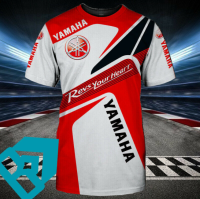 （Contact customer service to send pictures or names for free customization）NEW LIMITED T-SHIRT 3D YAMAHA RACING LOGO MOTO GP REVS YOUR HEART ALL SIZE 44wd1（Adult and Childrens Sizes）Casual T-shirt